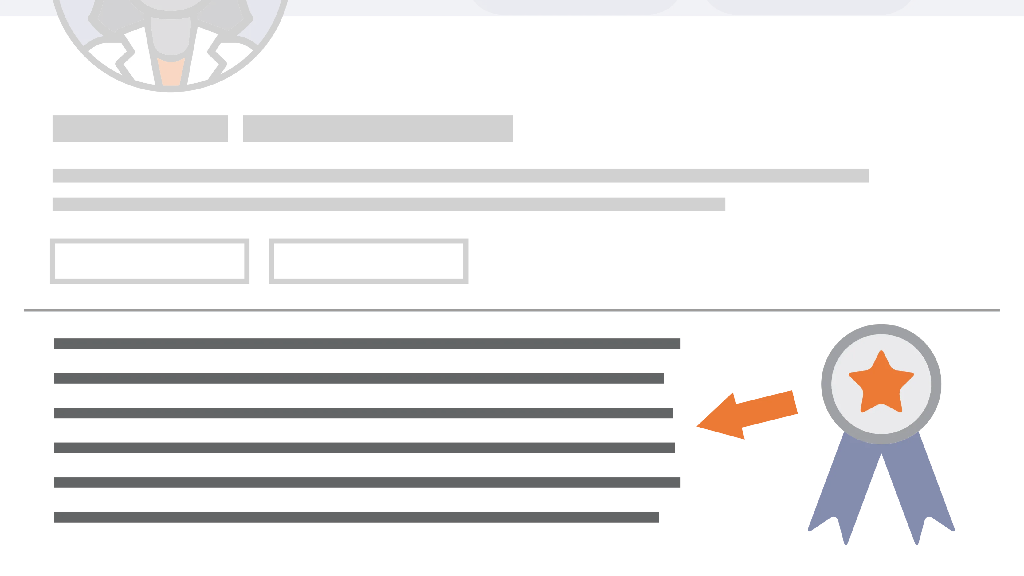 Closeup of illustrated LinkedIn Summary section of profile