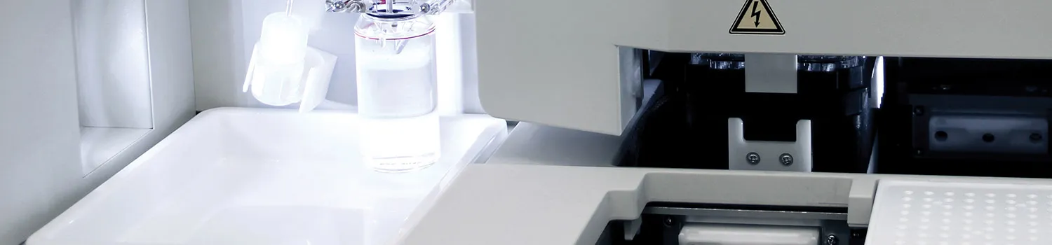 Closeup of quality control lab equipment
