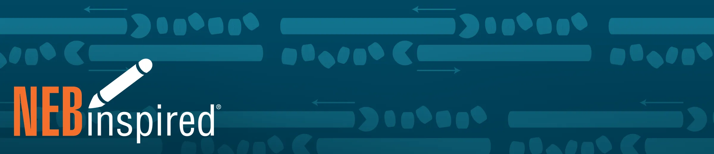 Pattern of blue-on-blue exonuclease activity, with NEBinspired logo