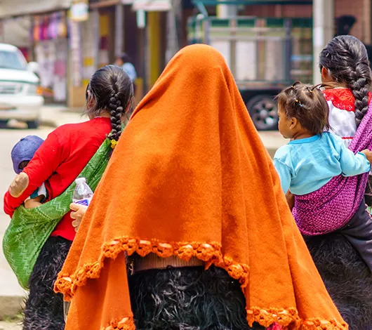 Group of indigenous Mayan woman in Mexico