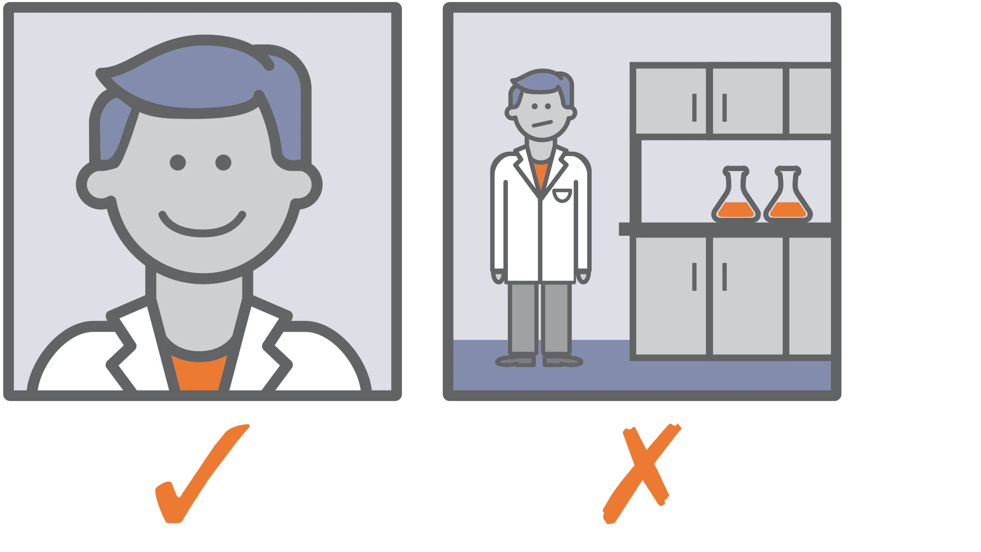 Illustration of great profile picture, closeup and smiling