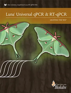 NEBs Luna products are optimized for qPCR or RT-qPCR and are available for either intercalating dye or probe-based detection methods. The Luna Cell Ready Lysis Module allows for streamlined, direct RNA quantitation.