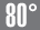 Gray property icon for incubation temperature 80°