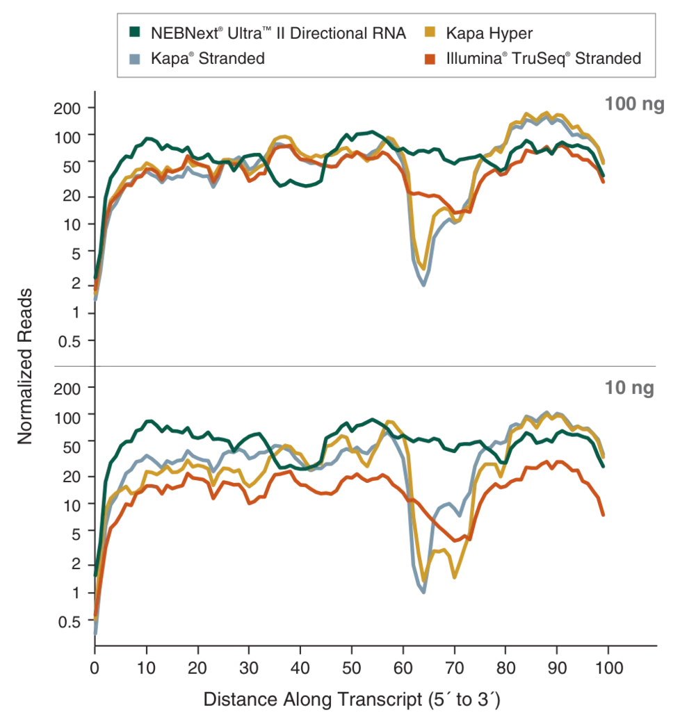 Line graphs coverage uniformity for FFPE sample