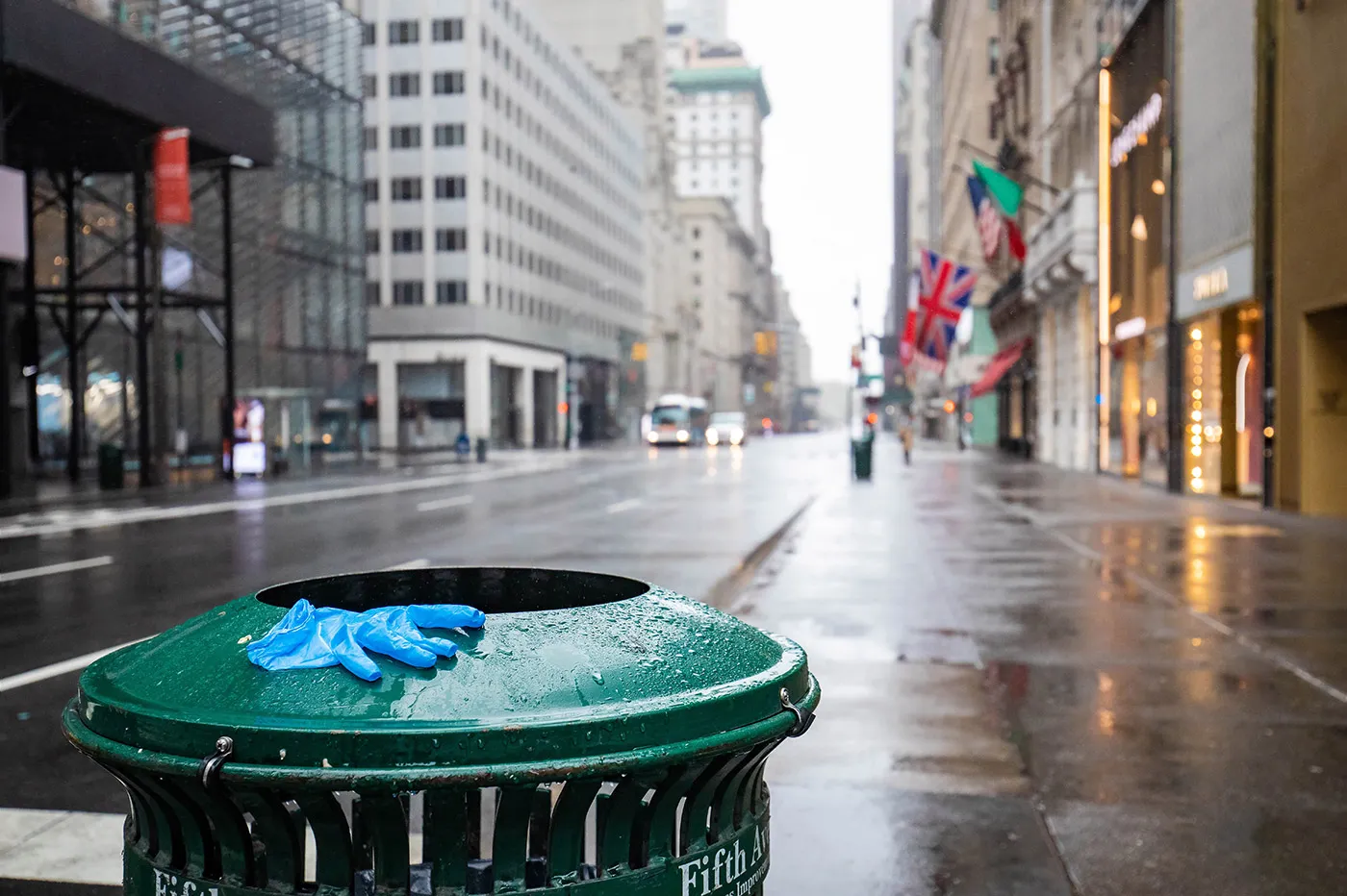 Empty streets of New York City during coronavirus – COVID-19 – quarantine lockdown