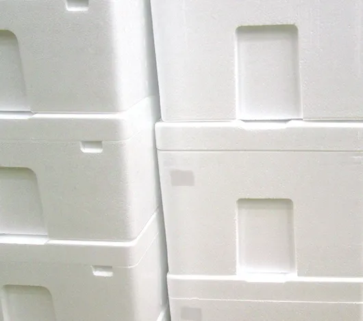 Photo of polystyrene – styrofoam – boxes