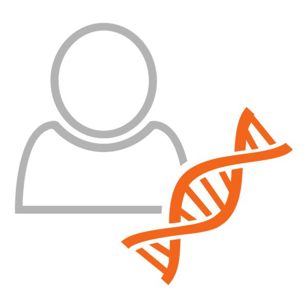Person with DNA icon, representing gene therapy