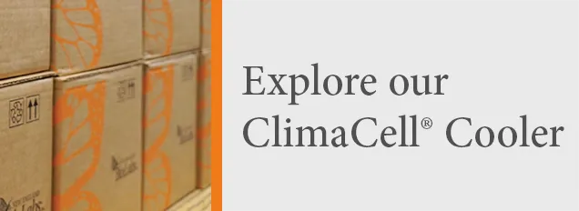Call-to-action for ClimaCell Cooler shipping box